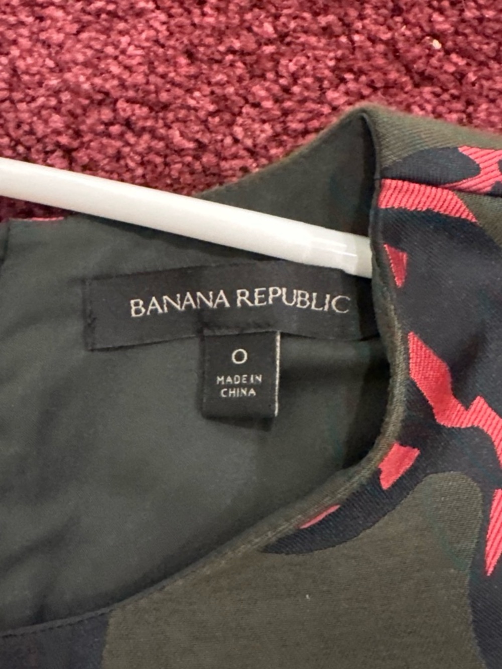 Banana Republic Black Dress with Red Print Accents